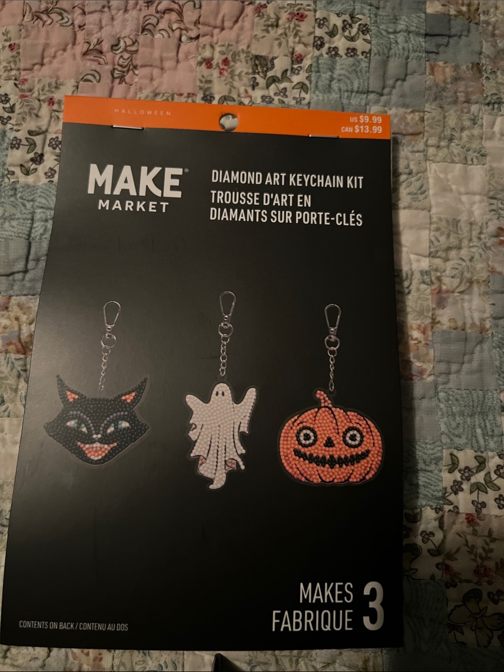 Makers Market Halloween Keychain Set - Black, White, Orange
